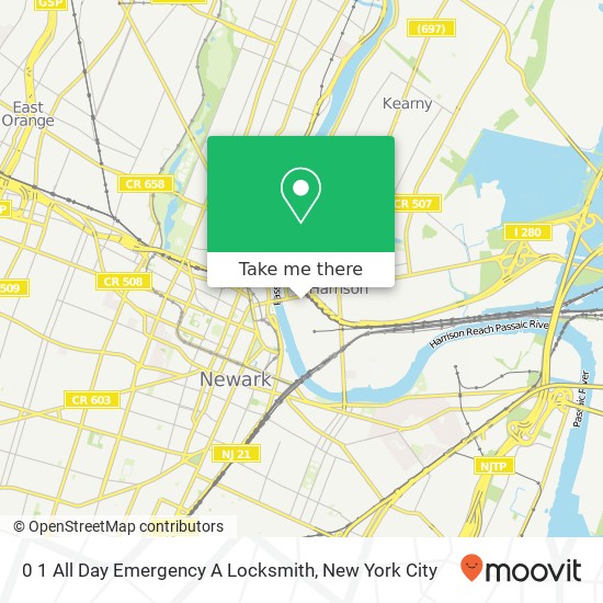 0 1 All Day Emergency A Locksmith map