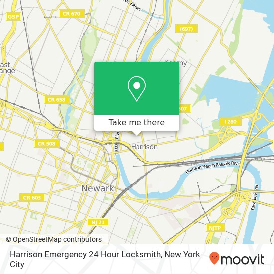 Mapa de Harrison Emergency 24 Hour Locksmith