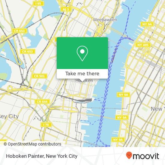 Mapa de Hoboken Painter