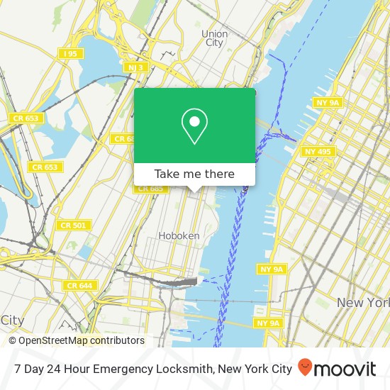 7 Day 24 Hour Emergency Locksmith map