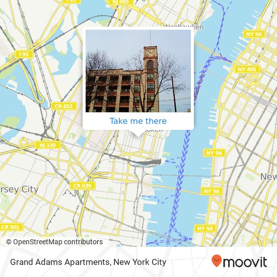 Grand Adams Apartments map