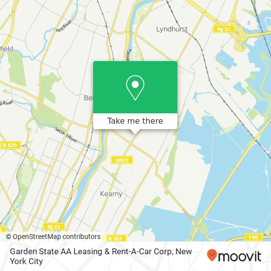 Garden State AA Leasing & Rent-A-Car Corp map