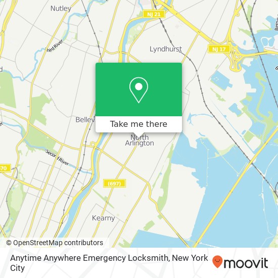 Anytime Anywhere Emergency Locksmith map