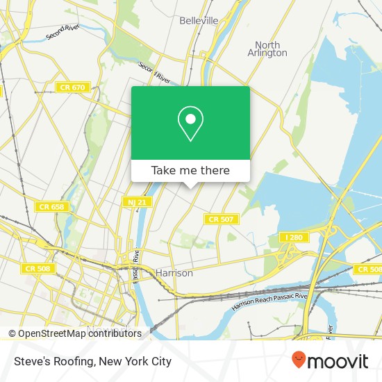 Steve's Roofing map