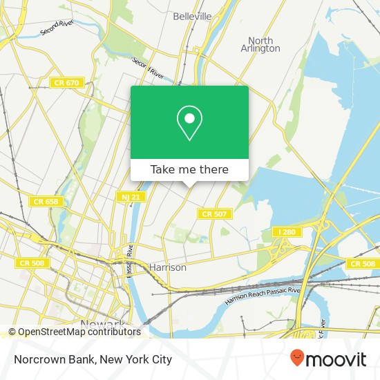 Norcrown Bank map