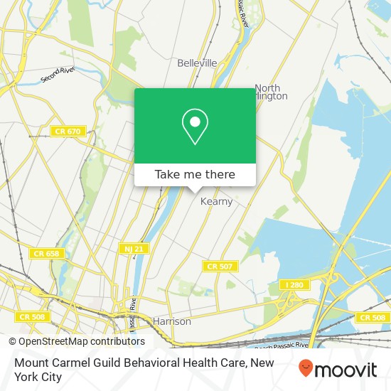 Mount Carmel Guild Behavioral Health Care map