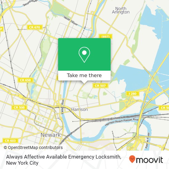 Always Affective Available Emergency Locksmith map