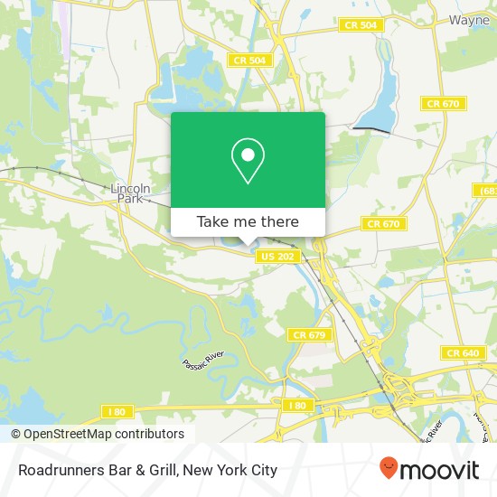 Mapa de Roadrunners Bar & Grill