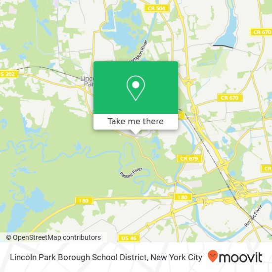 Lincoln Park Borough School District map