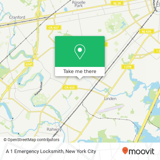 A 1 Emergency Locksmith map