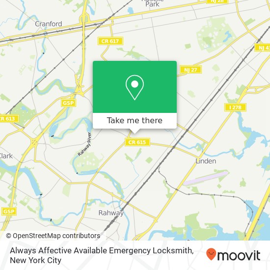 Mapa de Always Affective Available Emergency Locksmith