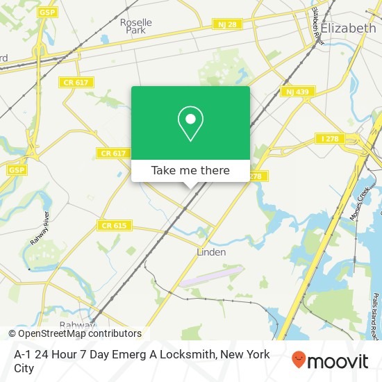 A-1 24 Hour 7 Day Emerg A Locksmith map