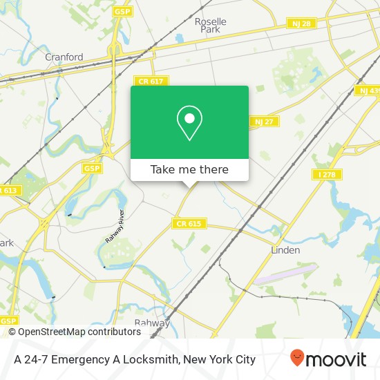 Mapa de A 24-7 Emergency A Locksmith