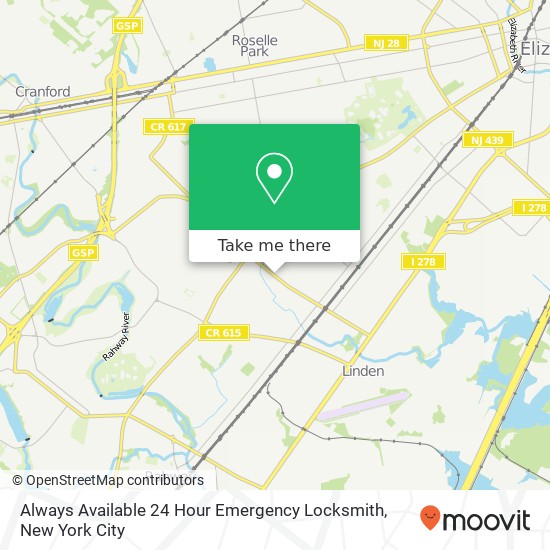 Mapa de Always Available 24 Hour Emergency Locksmith