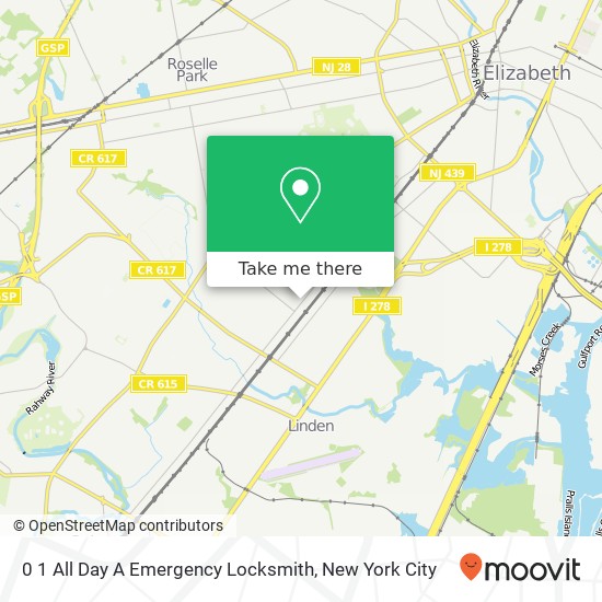 Mapa de 0 1 All Day A Emergency Locksmith