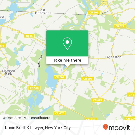 Kunin Brett K Lawyer map