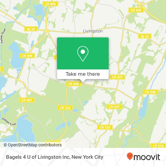 Bagels 4 U of Livingston Inc map