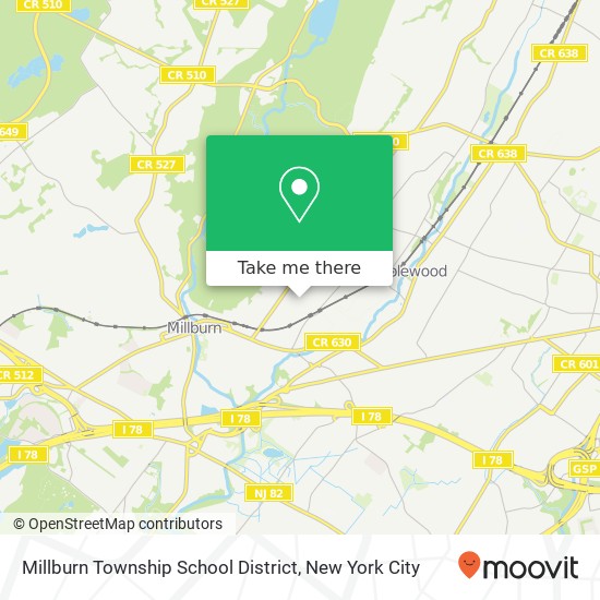 Millburn Township School District map