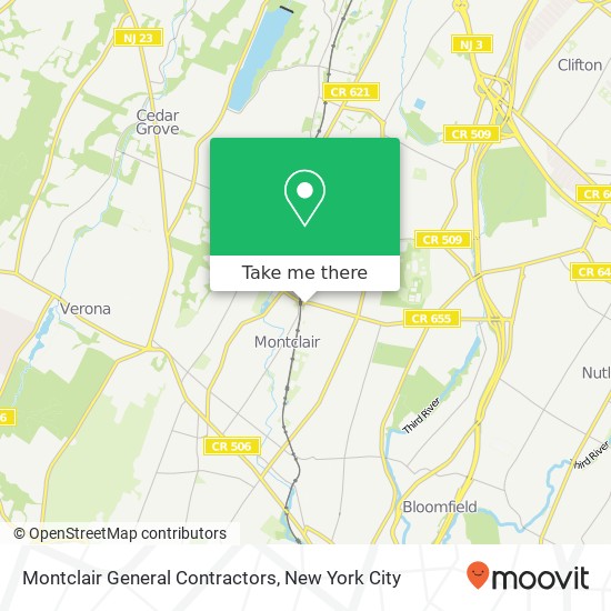 Mapa de Montclair General Contractors