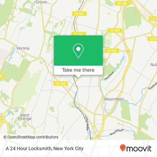 A 24 Hour Locksmith map