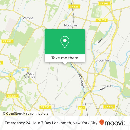 Mapa de Emergency 24 Hour 7 Day Locksmith
