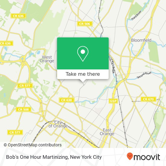 Bob's One Hour Martinizing map