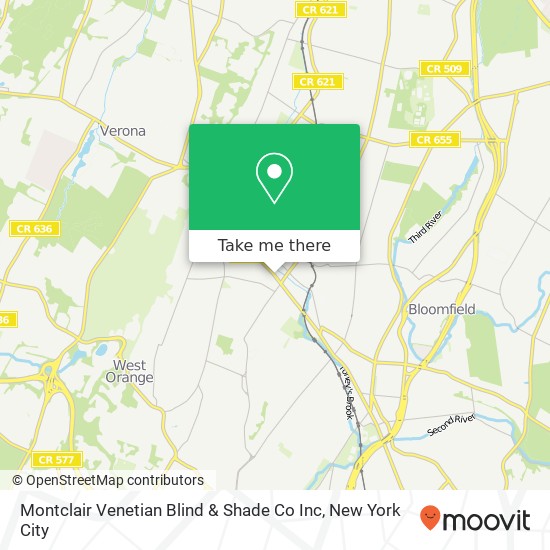 Montclair Venetian Blind & Shade Co Inc map