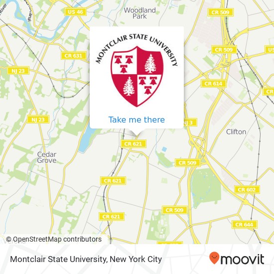 Montclair State University map