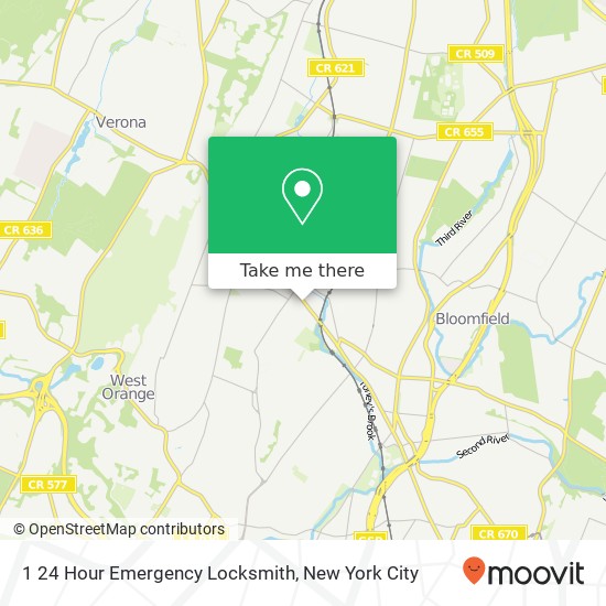 1 24 Hour Emergency Locksmith map