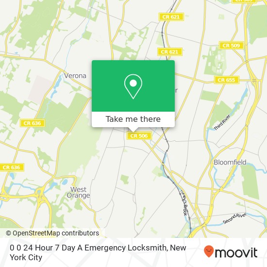 Mapa de 0 0 24 Hour 7 Day A Emergency Locksmith