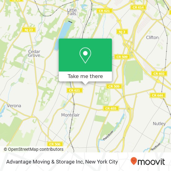 Mapa de Advantage Moving & Storage Inc