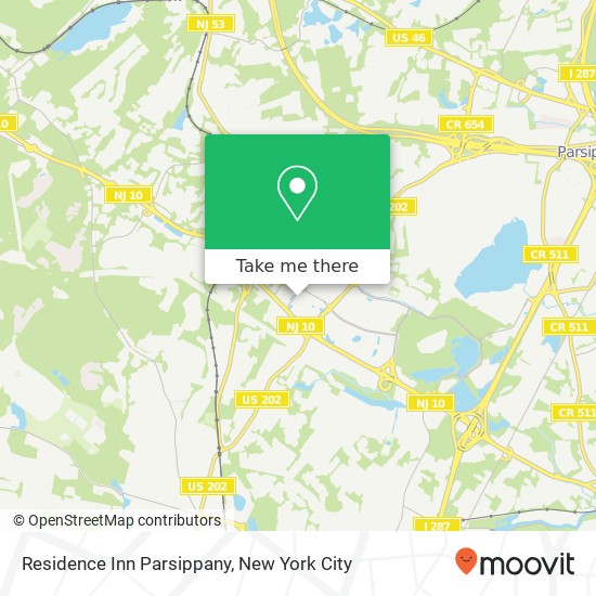 Residence Inn Parsippany map