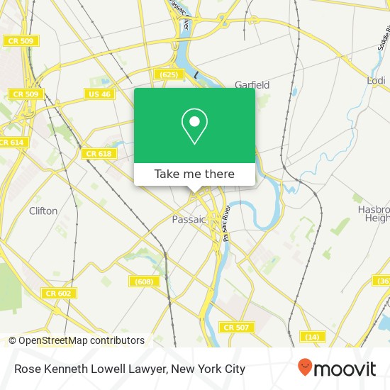 Mapa de Rose Kenneth Lowell Lawyer