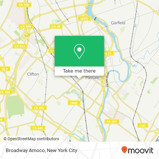 Broadway Amoco map
