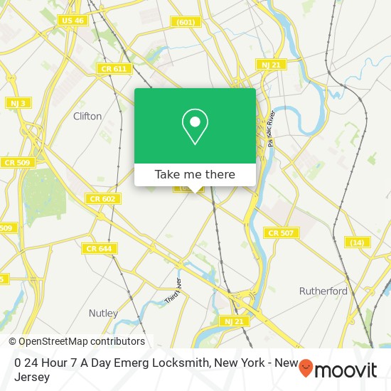 Mapa de 0 24 Hour 7 A Day Emerg Locksmith