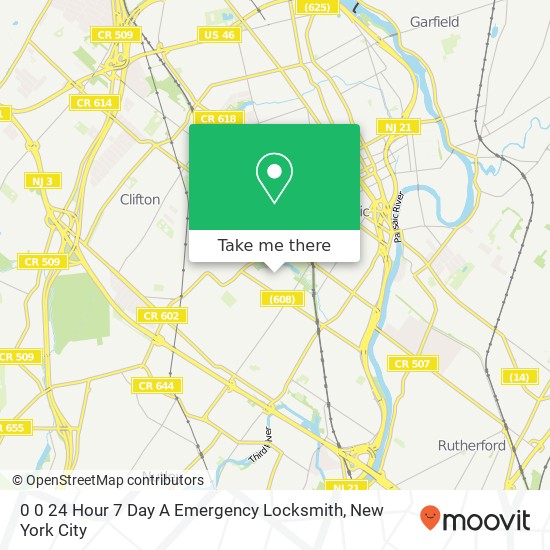 0 0 24 Hour 7 Day A Emergency Locksmith map