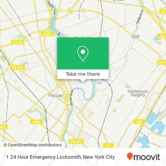 1 24 Hour Emergency Locksmith map