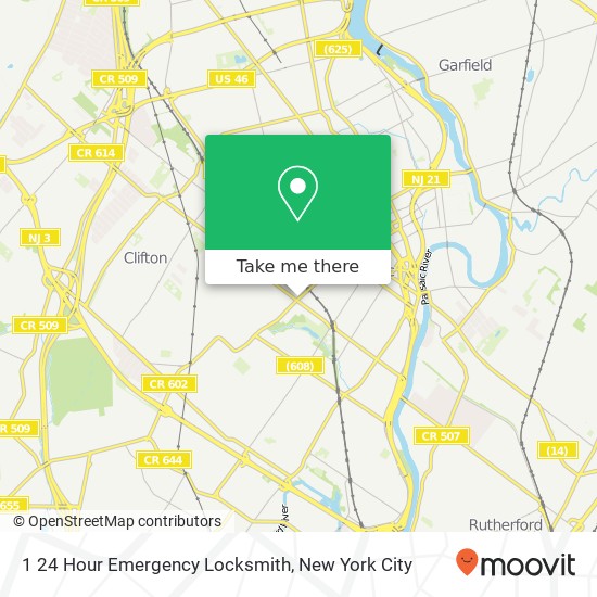 Mapa de 1 24 Hour Emergency Locksmith