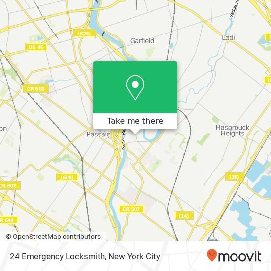 Mapa de 24 Emergency Locksmith