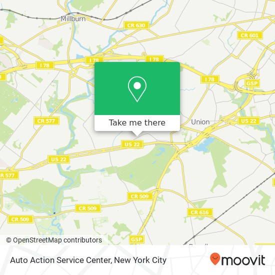 Auto Action Service Center map