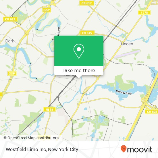 Westfield Limo Inc map