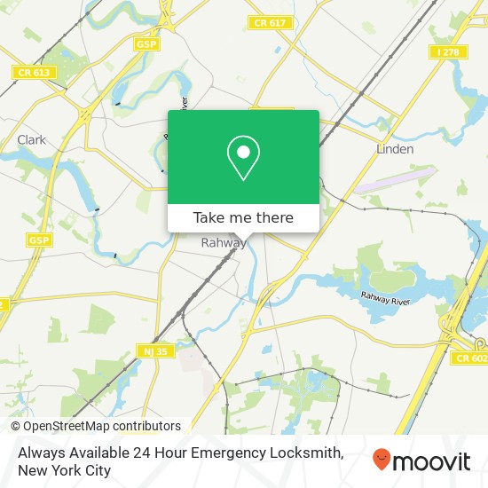 Always Available 24 Hour Emergency Locksmith map