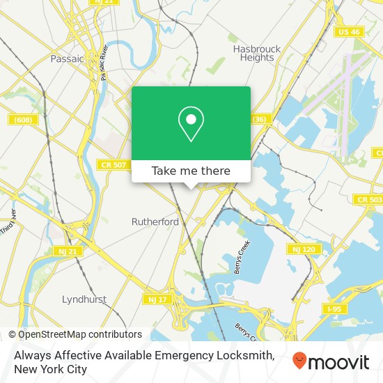 Always Affective Available Emergency Locksmith map