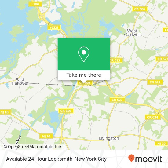 Available 24 Hour Locksmith map