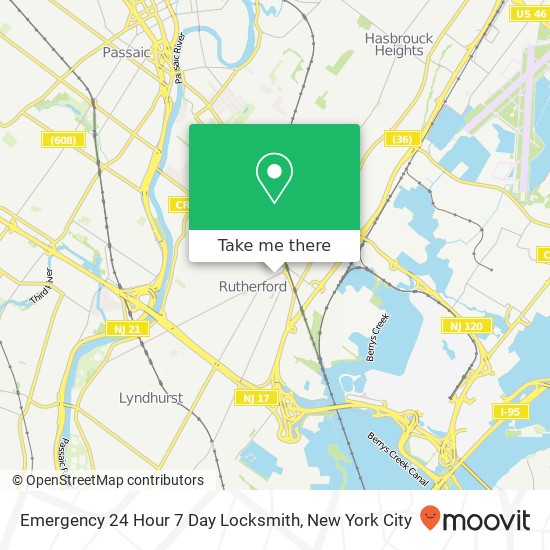 Emergency 24 Hour 7 Day Locksmith map