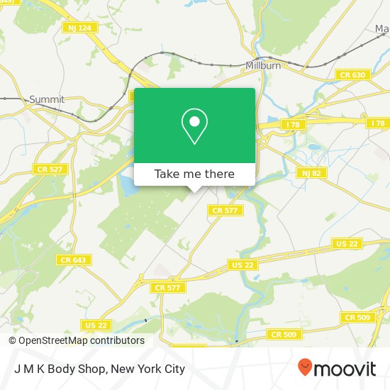 J M K Body Shop map