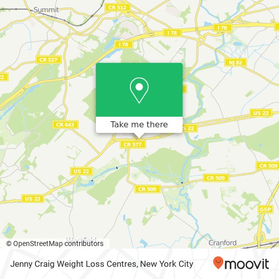 Jenny Craig Weight Loss Centres map