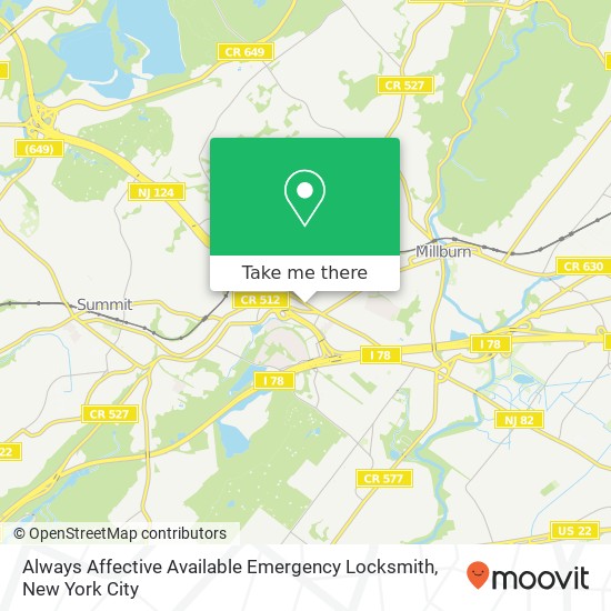 Always Affective Available Emergency Locksmith map