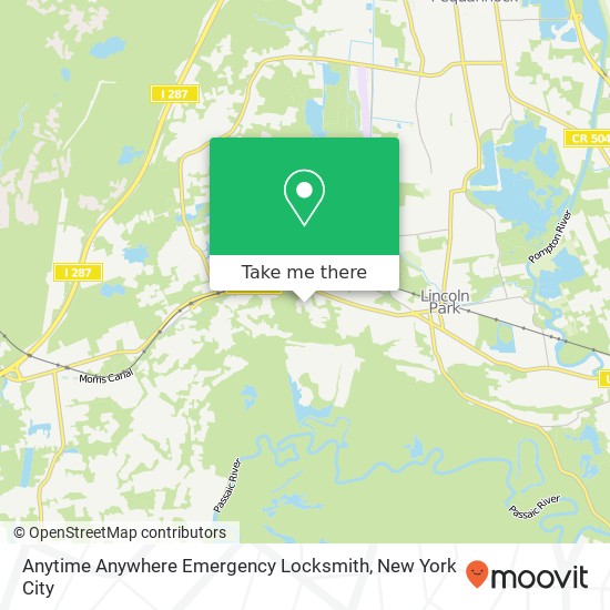 Mapa de Anytime Anywhere Emergency Locksmith