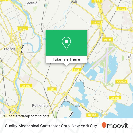 Quality Mechanical Contractor Corp map